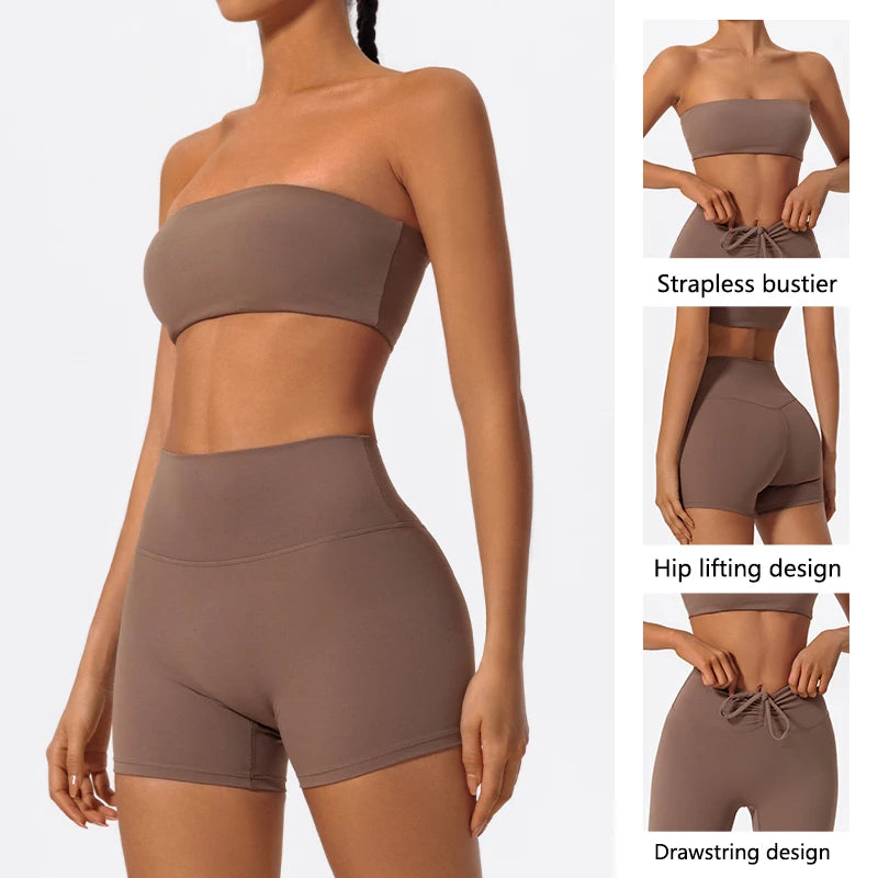 Two Piece Fitness Sports Set Women Workout Yoga Outfit